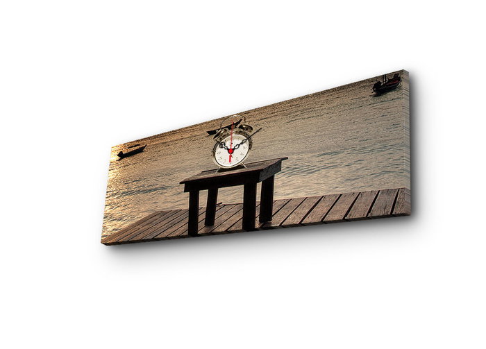 Wallity 3090CS-6 Reloj de Pared de Lienzo Decorativo Multicolor